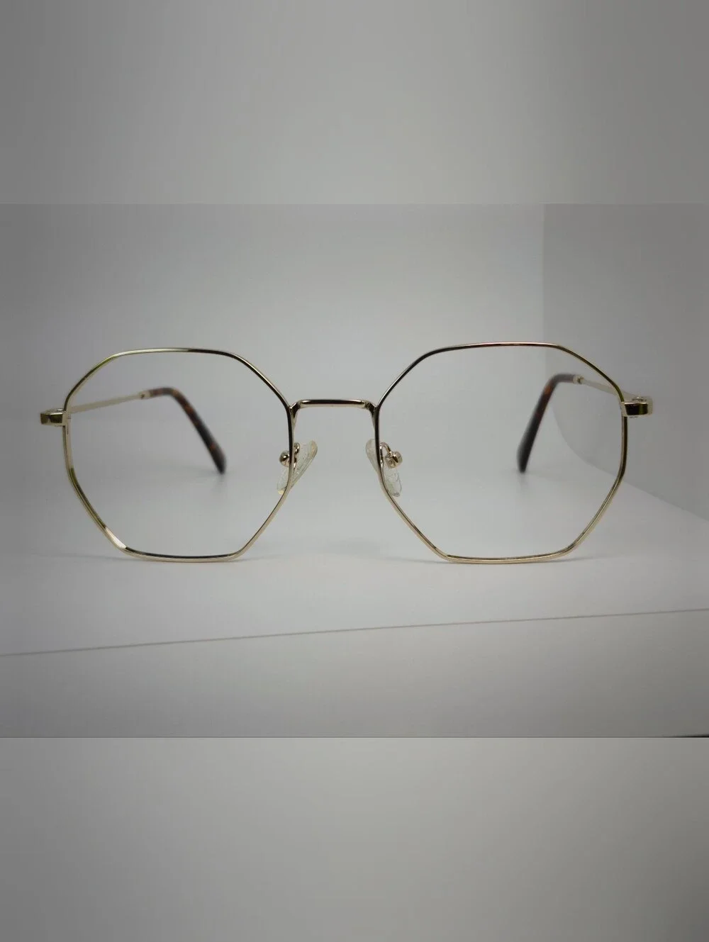 Octave. Gold Geometric Frame Women's Eyewear.